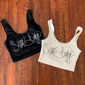 Bundle 2 American apparel crop tank top snoop dogg